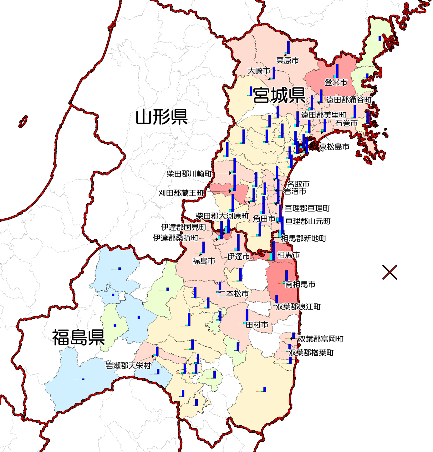 福島県沖を震源とする地震による地震保険の被災率