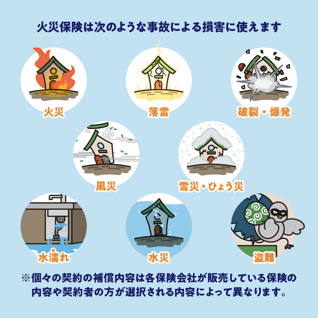 火災だけじゃない 火災保険の補償内容
