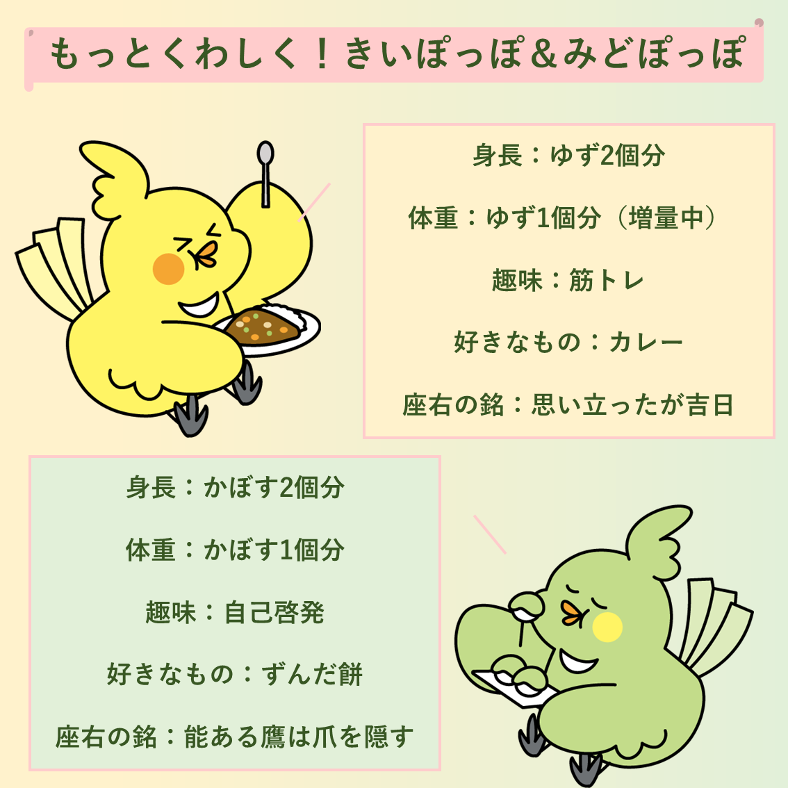 きいぽっぽ・みどぽっぽ自己紹介