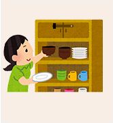 食器棚扉のロック