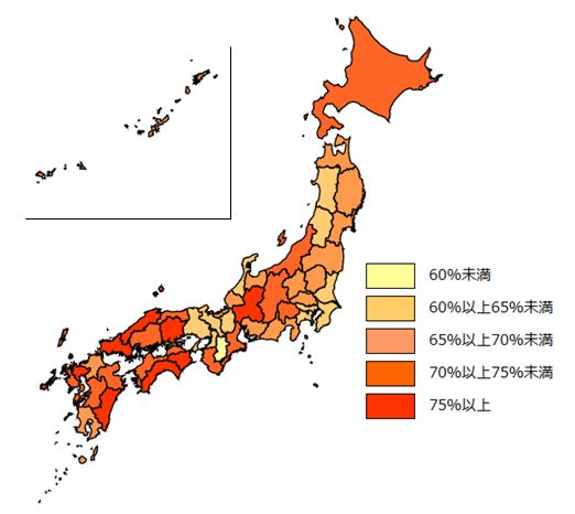 火災保険水災補償付帯率の状況（2020年度）